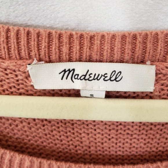 Madewell Riverside Textured Sweater Peach - Picture 3 of 7